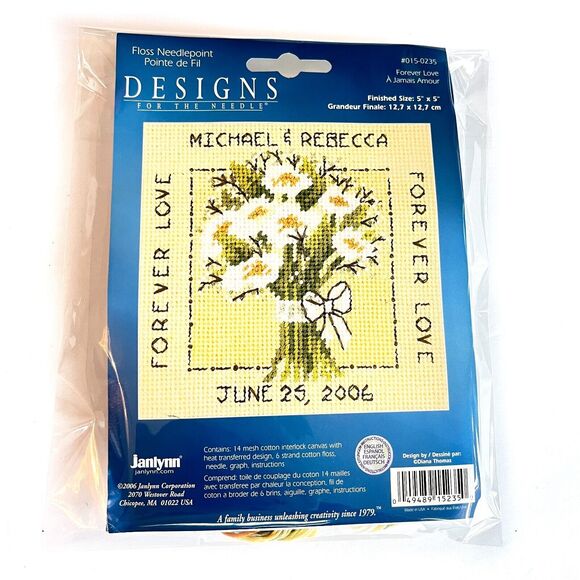 Janlynn FOREVER LOVE #015-0235 Counted Cross Stitch Kit NEW Sealed Rare 2006 - Picture 4 of 4